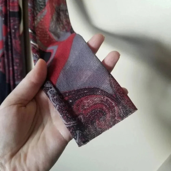 Jean Paul Gaultier Rare Vintage Soleil Mesh Paisley Midi Dress M - Picture 11 of 14